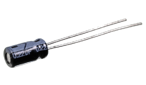0.22uF 50VDC Condensador Electrolitico Radial Ø4x8mm -40+105°C