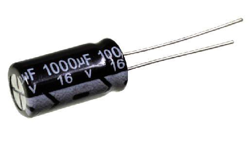 1000uF 16VDC Condensador Electrolitico Radial Ø8x15.5mm -40+105°C