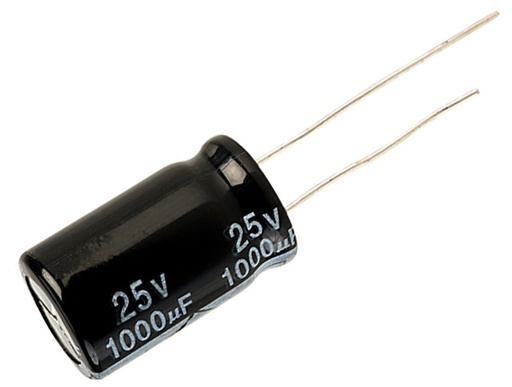 1000uF 25VDC Condensador Electrolitico Radial Ø10x17mm -40+105°C