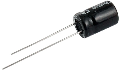 100uF 16VDC Condensador Electrolitico Radial Ø5x8mm -40+105°C
