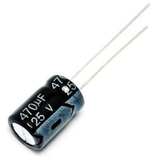 470UF 25V Condensador Electrolitico Radial 8x12.5mm -40+105°C