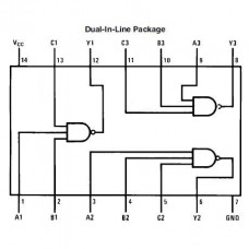 74LS10 NAND de 3 Entradas Triple encapsulado DIP-14