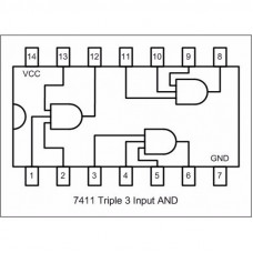74LS11 Compuerta logica AND de 3 entradas
