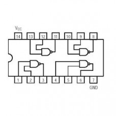 74LS132 TTL NAND 2 Entrada Positiva Schmitt Trigger
