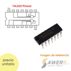 74LS20 NAND Dual de 4 Entradas encapsulado DIP-14