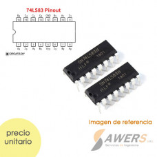 74LS83 TTL Sumador Binario  4 Bits