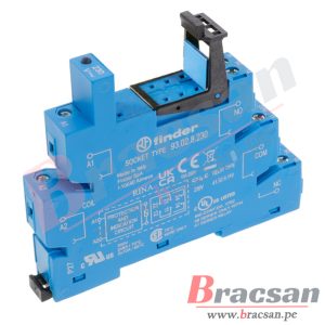 BASE DE 230VAC PARA RELAY 10A 250VAC 8 PINES PARA RIEL DIN FINDER 93.02.8.230