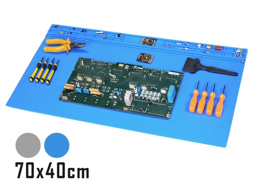 Base de Soldadura de Jebe Siliconado, Plataforma de Trabajo con Aislamiento para Soldar de 70x40cm MAT-9
