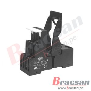 BASE PARA RELAY 14 PINES 250VAC 7A RIEL DIN HONGFA 18FF-4Z-C5