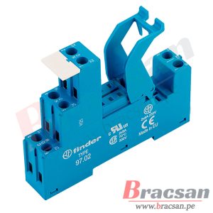BASE PARA RELAY 8A 250VAC 8 PINES PARA RIEL DIN FINDER 97.02SPA