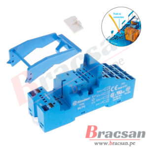 BASE PARA RELAY CONEXION RAPIDA PUSH-IN 10A 250VAC 14 PINES PARA RIEL DIN FINDER 94.P4SPA