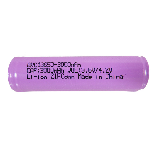 Bateria de Li-Ion 3.7v 3000mAH 71x19mm lila recargable (BRC18650)