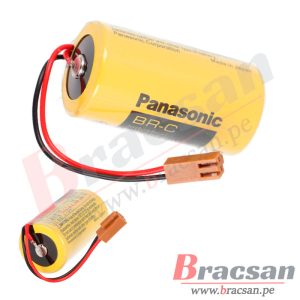 BATERIA DE LITHIUM INDUSTRIAL 3V 5000MAH BR26500 CON CONECTOR PARA PLC BR-CCF1TH PANASONIC BR-C