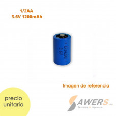 BATERIA DE LITIO 3.6V 1200MAH Li-SOCl2 TAMAÑO 1/2 AA 2 PINES EVE ER14250
