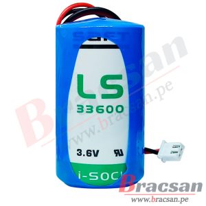 BATERIA DE LITIO 3.6V 17000MAH Li-SOCI2 TAMAÑO D CON CABLE PARA PLC SAFT LS33600-1S1P