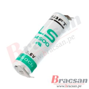 BATERIA DE LITIO 3.6V 2600MAH Li-SOCI2 TAMAÑO AA 3 PINES PCB SAFT LS14500