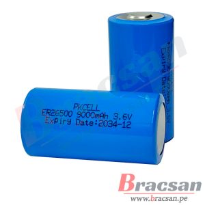 BATERIA DE LITIO 3.6V 9000MAH Li-SOCl2 TAMAÑO C PKCELL ER26500