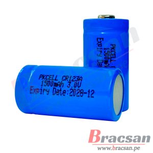 BATERIA DE LITIO 3V 1500MAH Li-MnO2 PKCELL CR123A