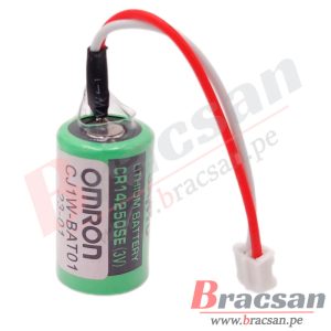 BATERIA DE LITIO 3V 850MAH CR14250SE TAMAÑO 1/2 AA CON CABLE PARA PLC OMRON CJ1W-BAT01