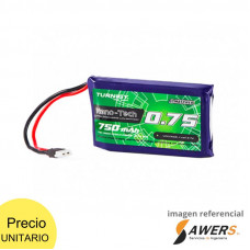 Bateria Lipo 3.7v 750mAh 1S 70 Turnigy Nano-Tech
