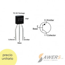 BC556 Transistor PNP-65V -100mA 100Mhz 800hFe