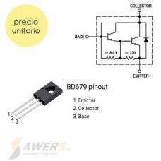 BD679 Transistor Darlington NPN 80V-40W 750 hFE