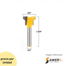 Broca de enrutadora 19mm - vastago de 6.35mm