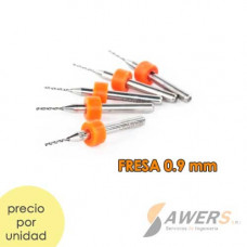 Broca HSS de vástago y punta de 0.9mm de diámetro