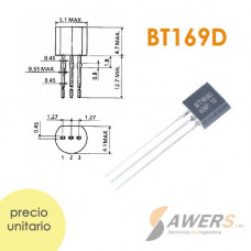 BT169 Tiristor SCR TO-92 400V 0.8A