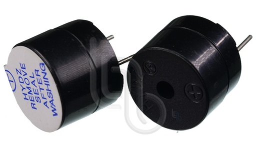 Buzzer Zumbador 3VDC 12x9.5mm 2300 +/- 300Hz R Pitch 7.6mm Activo ROJO