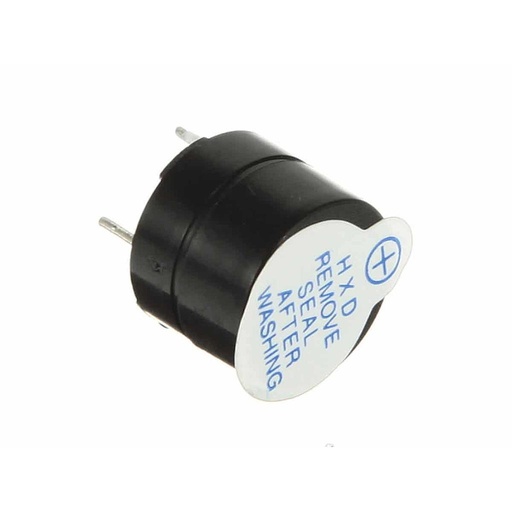 Buzzer Zumbador activo de 5VDC +/- 2300±300Hz Pitch 7.6mm (YHE12-05-ST)