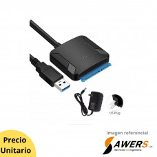 Cable Adaptador SATA a USB 3.0 para HDD/SSD 2.5" y 3.5" (SATA III, UASP)