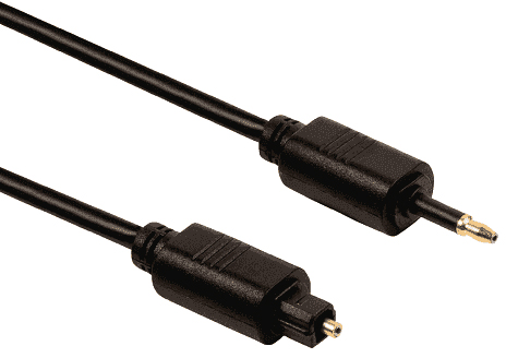 Cable de audio digital Toslink 3.5 mm macho 2 M Negro SPDIF Audio Cable