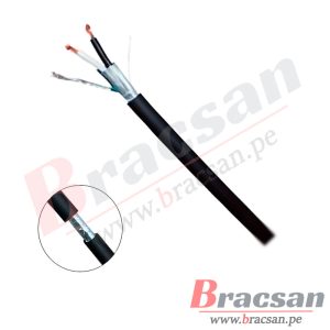 CABLE DE CONTROL NEGRO DE 2 HILOS 16AWG HURRICANE CC-2X16
