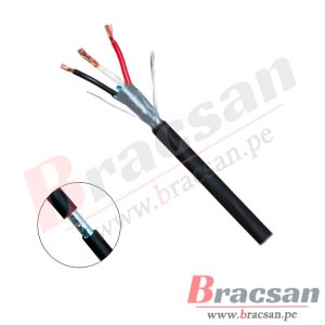 CABLE DE CONTROL NEGRO DE 3 HILOS 18AWG HURRICANE CC-3X18