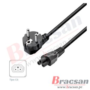 CABLE DE PODER, POWER TIPO TREBOL C5 A SCHUKO 3x16AWG 1.80MTS