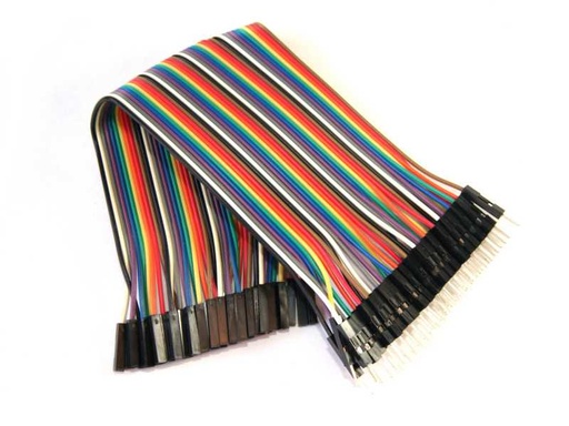 Cable jumper Macho-Hembra Set 40 pines x 15cm Cobre/Aluminio Dupont (4015MH)