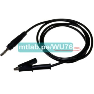 Cable plug banana a cocodrilo negro 1 Metro