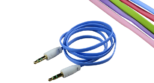 Cable plug stereo 3.5mm colores 95cm