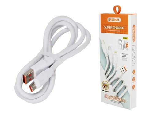Cable USB A a USB tipo C de 6A Carga Rápida, pasar datos 1m