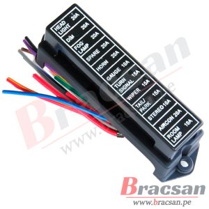 CAJA PORTAFUSIBLE AUTOMOTRIZ 12 PINES CON CABLE KAVTO KV-F12P 23