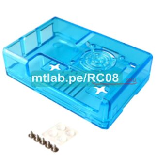 Case CELESTE especial para Raspberry PI 2, 3B , 3B+ con agujeros para empernar ventilador 3030
