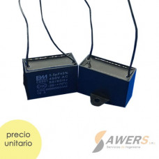 CBB61 3-8uf 450VAC Capacitor de arranque ventilador