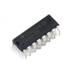 CD4511 DIP - Decodificador BCD/Decimal cátodo común