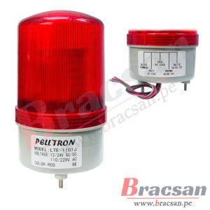CIRCULINA LED MULTIVOLTAJE 12V,24VDC/AC 110V,220VAC ROJO CON SONIDO PEL-1101J