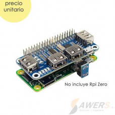 Concentrador Hub USB HAT para RPI Zero