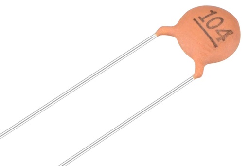 Condensador Ceramico 100nF 50 Volts 104/50V 100nF = 100000pF = 0.1uF