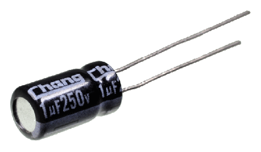 Condensador Electrolitico 1uF 250VDC Radial Ø5x11.5mm -40+105°C