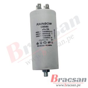 CONDENSADOR PARA MOTOR CON TORNILLO CAPACITOR PERMANENTE CBB80-4UF/450V