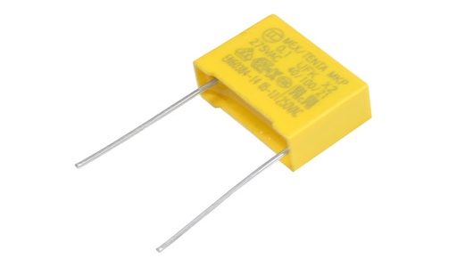 Condensador Poliester Metalizado 100nF 275 Volts 0.1/275VAC ±10%